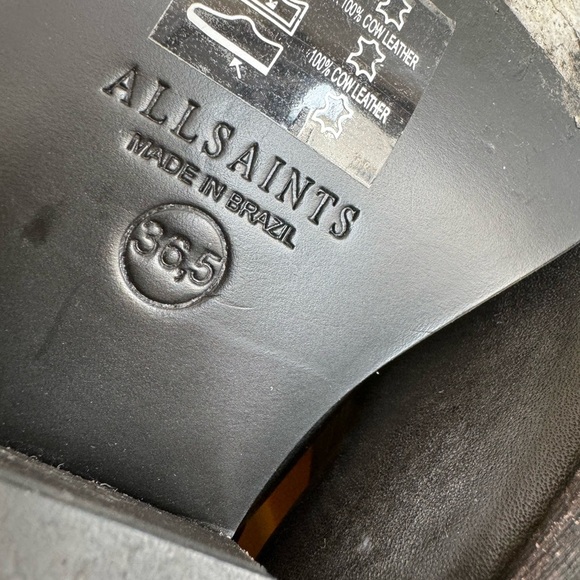 All Saints black ankle slide in Boots sz 36.5 (6.5-7) - Picture 3 of 7